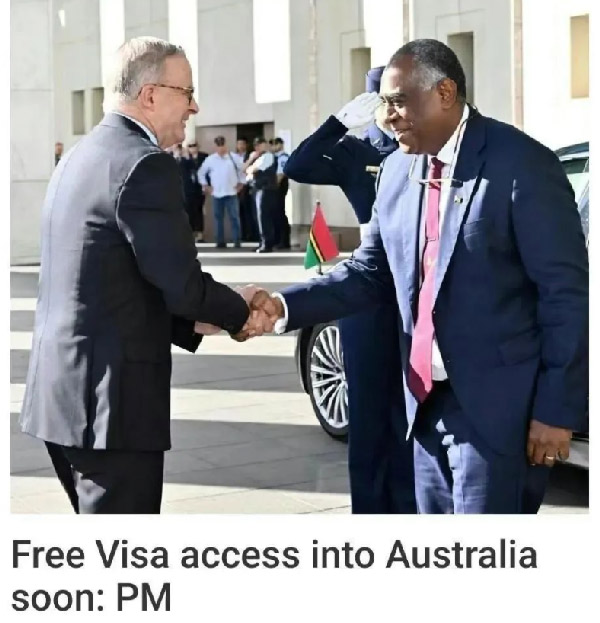 瓦努阿图护照即将免签澳大利亚